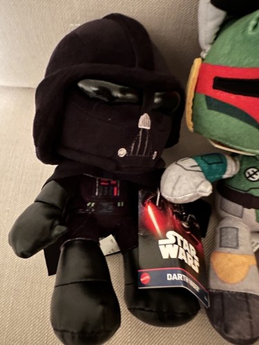 Lote de 2 ~ Villanos de Star Wars ~ Juguetes de peluche de 8” Boba Fett y Darth Vader ~ NUEVOS con etiquetas - Imagen 12 de 24