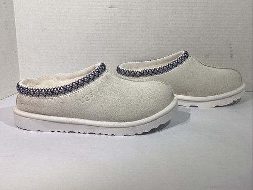 UGG Youth Size 3 EU 35 White Suede Tasman II Lined Slippers House Shoes AJ-552 - Picture 4 of 9