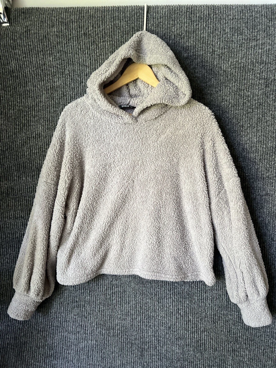 Teddy hoodie cropped discount