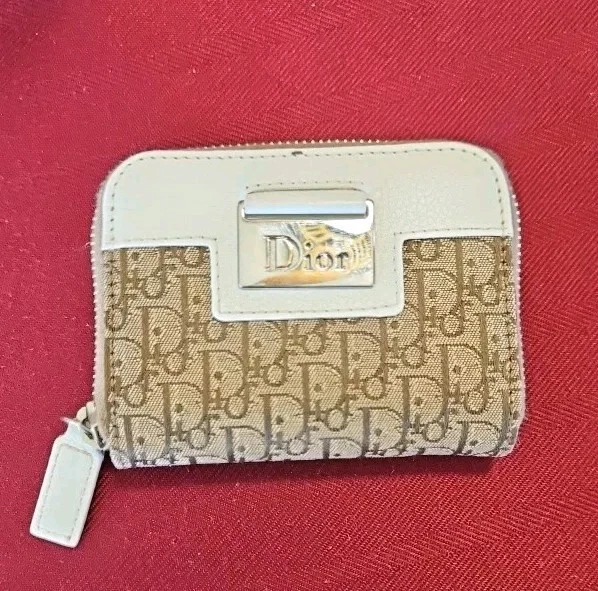 Portefeuille Christian Dior plié bi pli ivoire femme occasion