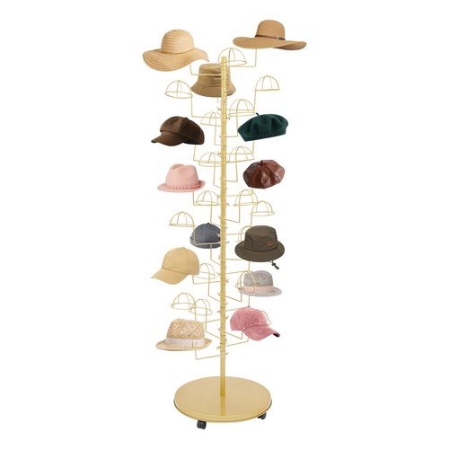 Sombreros de Metal Soporte de Exhibición Sombrero Soporte de Almacenamiento con 30 Ganchos Estante para Sombreros Independiente - Imagen 15 de 22