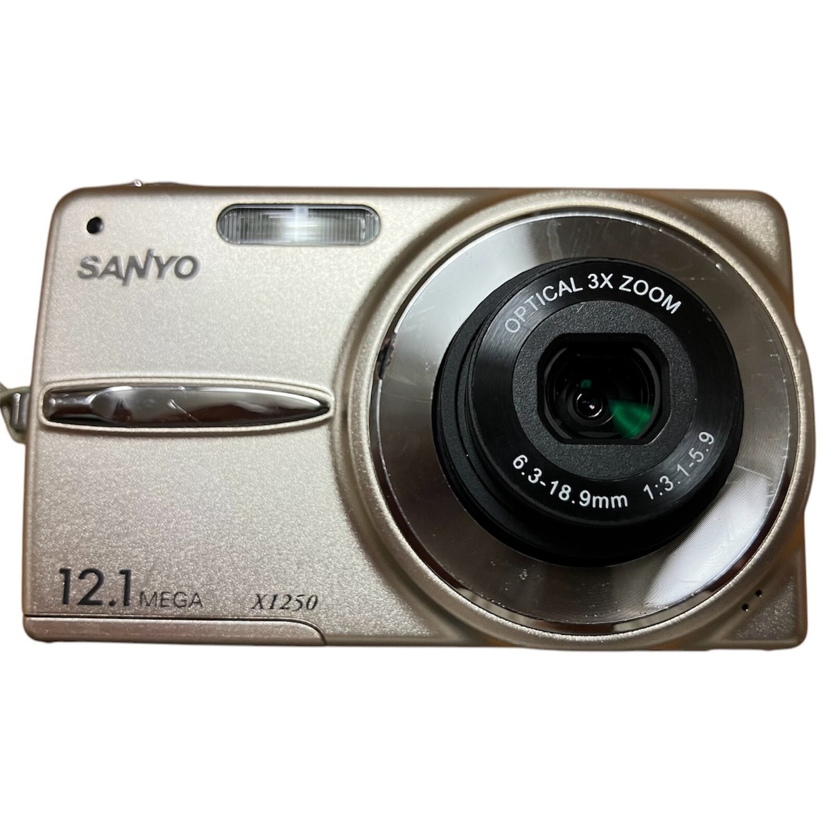 SANYO X1250 コンパクトデジタルカメラ 12.1メガ SANYO DSC-X1250 Gold Compact Digital Camera 12.1MP Official
