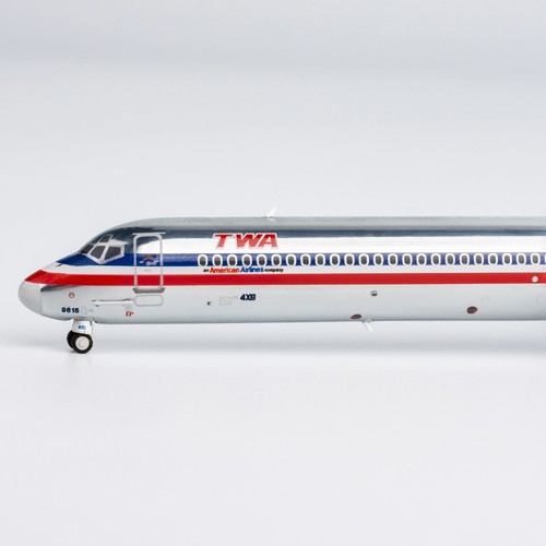 1:400 NGmodels TWA McDonnell Douglas MD-83 Passenger Airplane Diecast Model - Picture 3 of 5