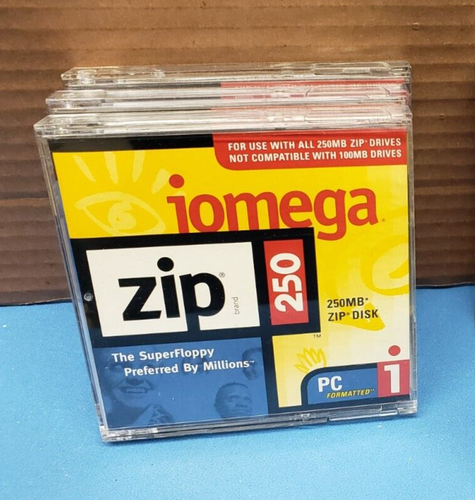 Unused Iomega 250MB Zip Disks - QTY 3 - Picture 2 of 2