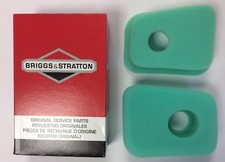 2 x GENUINE BRIGGS AND STRATTON FOAM AIR FILTER 27987S 027987 - two new filters