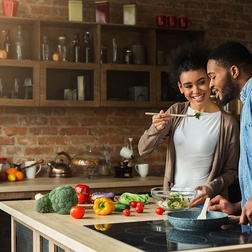 GIONIEN Ceramic Hob 60Cm Electric Cooktop Burner, Built in Black Glass Cooker  - Picture 2 of 7