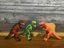 Spinosaurus Orange Dinosaur  T Rex Lot Of 3 Figures 2006 Toy Major Trading Co
