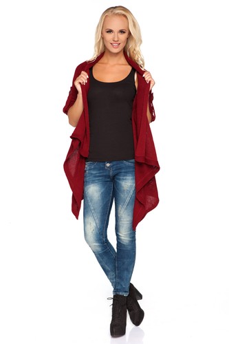 Women's Casual Thick Heavy Warm Cardigan Waterfall Poncho Coat Buttons MV180 - Picture 3 of 9