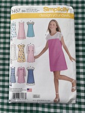Simplicity Sewing Pattern 1382 Niñas Vestidos Talla 8 1//2-16 1//2