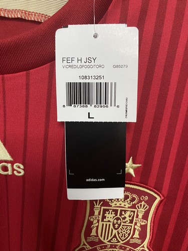 Adidas Spain 2010 FIFA Champions Soccer Jersey - Maroon/Gold - Men's L - NEW - Picture 6 of 10