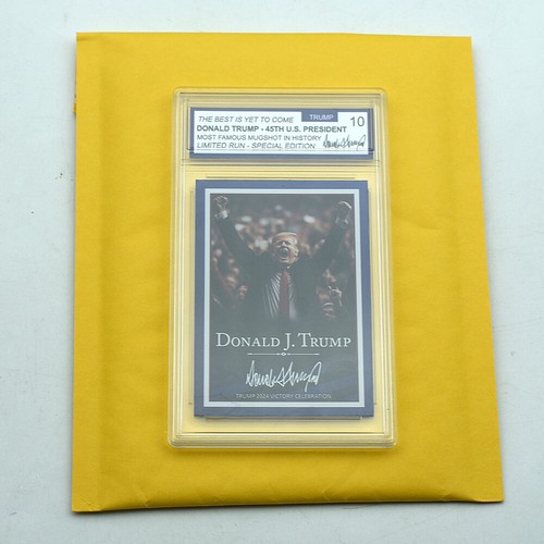 Donald Trump 2024 Siegesfeier Papier Sammelkarte US-Präsident Souvenir - Bild 7 von 8