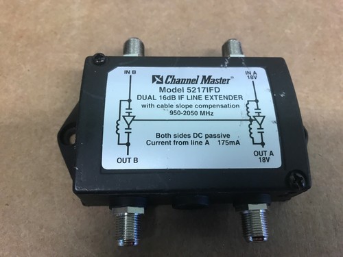 Channel Master 5217IFD 16dB DUAL 16dB IF Line Extender 950-2050MHz - Picture 1 of 2