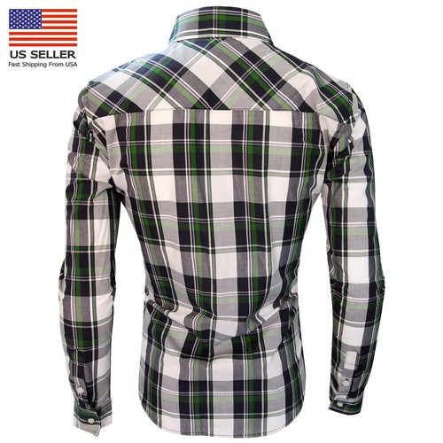 Men's Stylish Casual Luxury Dress Shirt Slim Fit T-Shirt Long Sleeve Formal Tops - Picture 21 of 59