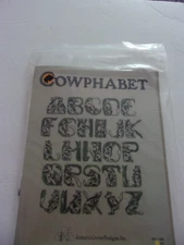 jeanette crews cross stitch K IT bk86 cowphabet Letters