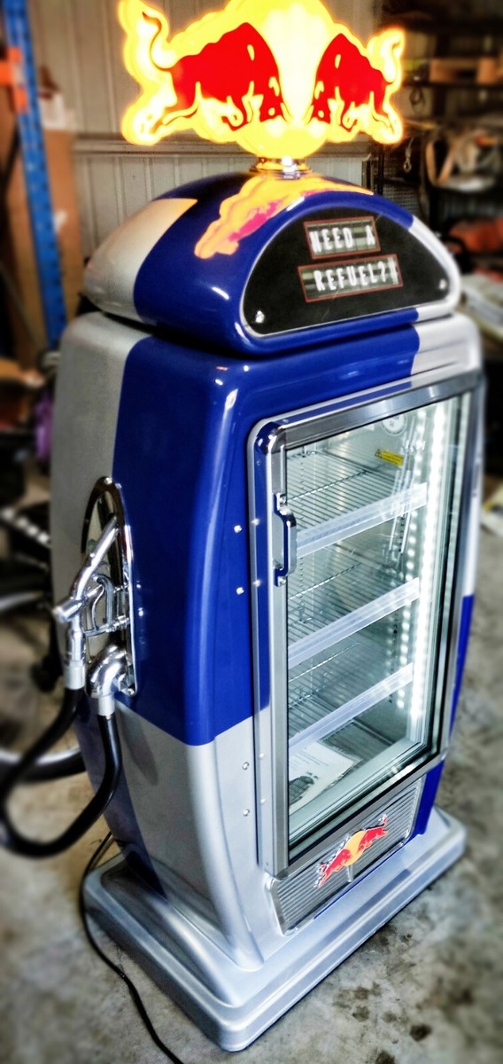 Rare Collectible Red Bull Refuel F1 Gas Pump Fridge
