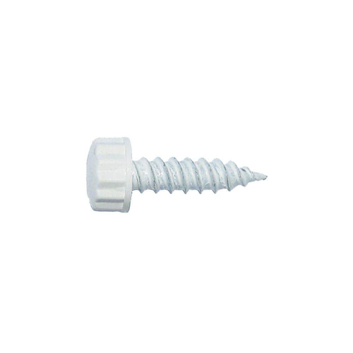 Nylo-Tec #14 X 1 inch Nylon White Bi-Hex Head Sheet Metal Screw (100 Per Pack)