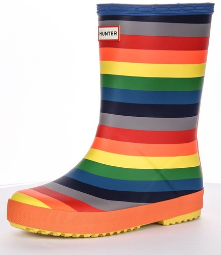 Hunter Kids Wellies Rainbow Waterproof Unisex Multi Colour US 1 - 13 - Picture 6 of 6