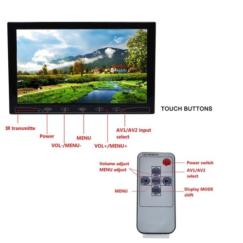 7"/9"/10" LCD CCTV DSLR Monitor AV VGA HDMI 1080P Monitor Screen HD PC Display - Picture 32 of 37