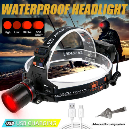 Zoom Red Light LED Head Light Headlamp for Astronomy Aviation Night Vision Lamp - Afbeelding 1 van 11