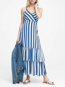 banana republic blue maxi dress