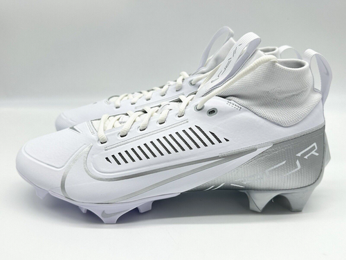 Nike Vapor Edge Pro 360 2 Men's Size 12 White Silver Football Cleats DA5456-102 - Picture 2 of 10
