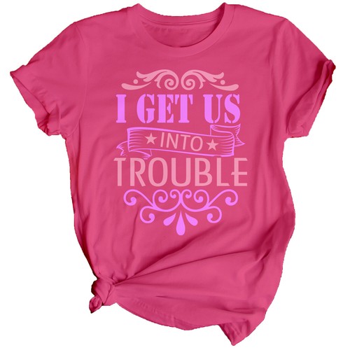 Damen-T-Shirt I Get Us Into Trouble Best Friends Day Bestie BFF #BFD - Bild 18 von 32