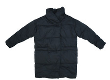 Monki Oversized Puffer Coat Snap Button Closure Shawl Black Jacket Womens S
