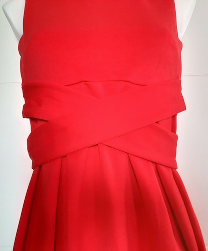 Womens Wedding Evening Midi Work True Violets Red Office Ladies Dress Size 6-12 - Picture 3 of 12