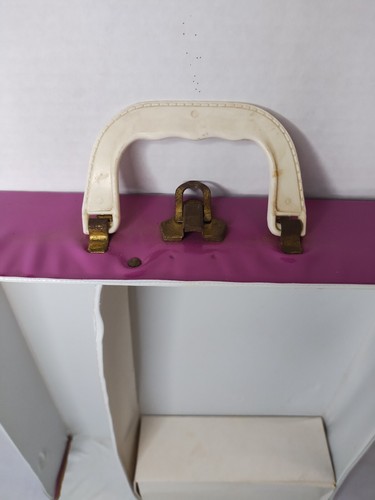 Purple Fashion Doll Wardrobe Carrying Case Vinyl Miner Toys Vintage 60s 70s - Picture 9 of 9