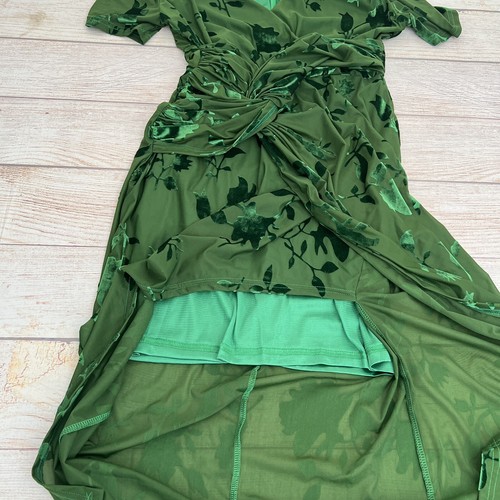 Women's Casual Summer V-Neck Wrap Midi Split Elegant Cocktail Party Dress Size M - Picture 9 of 13