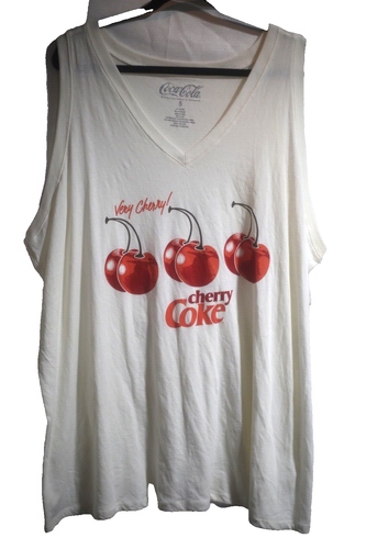 Torrid Womens Size 5 5X Cherry Coke V Neck Classic Fit Graphic Tank Top New