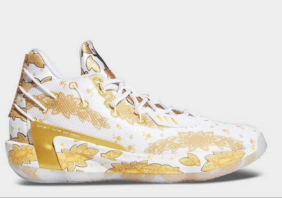 Adidas Men's Dame 7 FX6616 Ric Flair White/Gold NATURE BOY Migos Sneaker  Trainer | eBay