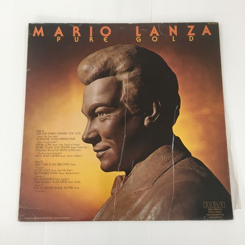 Mario Lanza Pure Gold LP Vinyl Record ANL1-2847 - Picture 2 of 7