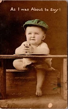 Postcard | RPPC | Portrait of Child with Green Hat