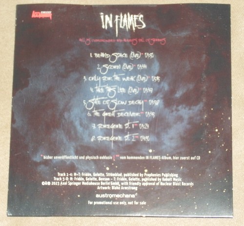 IN FLAMES Hell is overcrowded and Heaven's CD 2023  Metal Hammer Promo Foregone* - Bild 2 von 5
