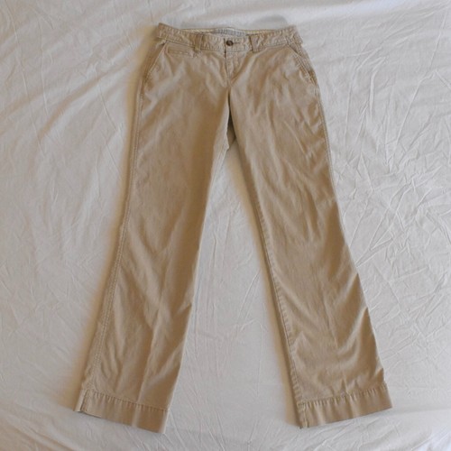 Old Navy Damen Regular Mid Rise Khaki Hose Größe 2 Hellbraun Beige 30" Schrittlänge