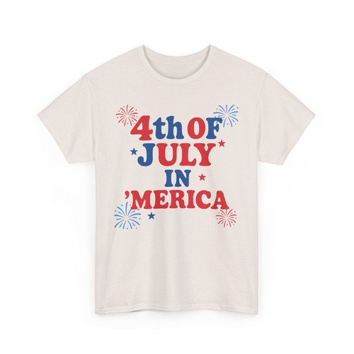 Camiseta Patriótica 4 de Julio Unisex Algodón Pesado, Camisa Día de la Independencia de Estados Unidos - Imagen 6 de 11
