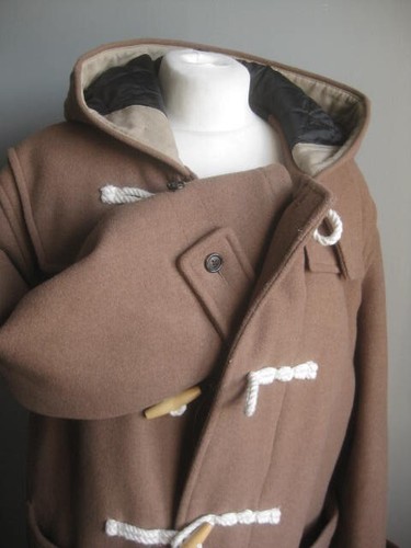 DENIMIST FREE PEOPLE DUFFLE COAT camel wool 8 10 12 oversize roomy boho padded - Picture 4 of 22