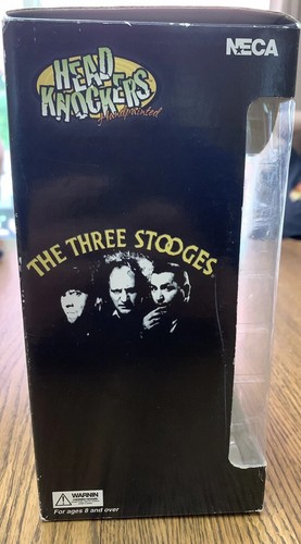 NIB 2001 MOE THE THREE 3 STOOGES GOLFING BOBBLEHEAD NODDER HEAD KNOCKERS NECA - Picture 2 of 4