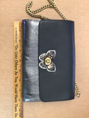 Coach Marlow Butterfly multi Leather Turn-Lock Crossbody brass chain - Picture 11 of 24