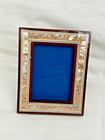Egyptian Wood Abalone Shell Inlaid Picture Frame Handmade 4.5" X3.75" #1427