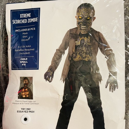 Xtreme Extremely Scorched Scary Creepy Costume Kids Size Small 4-6 NEW