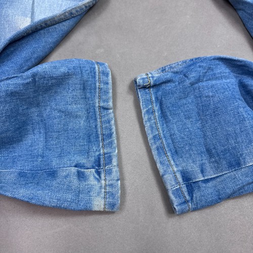 Pantalones de mezclilla Bershka para mujer 34x30 ribete azul calce ajustado botón mosca lavado - Imagen 8 de 19