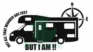 NOT ALL THAT WANDER ARE LOST BUT I AM STICKER VW T5 1.9 SPORTLINE DAYVAN CAMPER