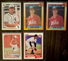 1989 Topps ROBIN VENTURA RC Rookie (2) 1990 Topps + (1) Fleer (1) 91 Upper Deck
