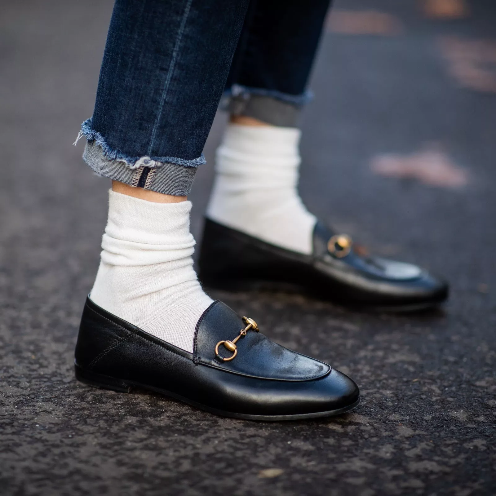 MOCASSIN À ENFILER CUIR NOIR GUCCI HORSEBIT