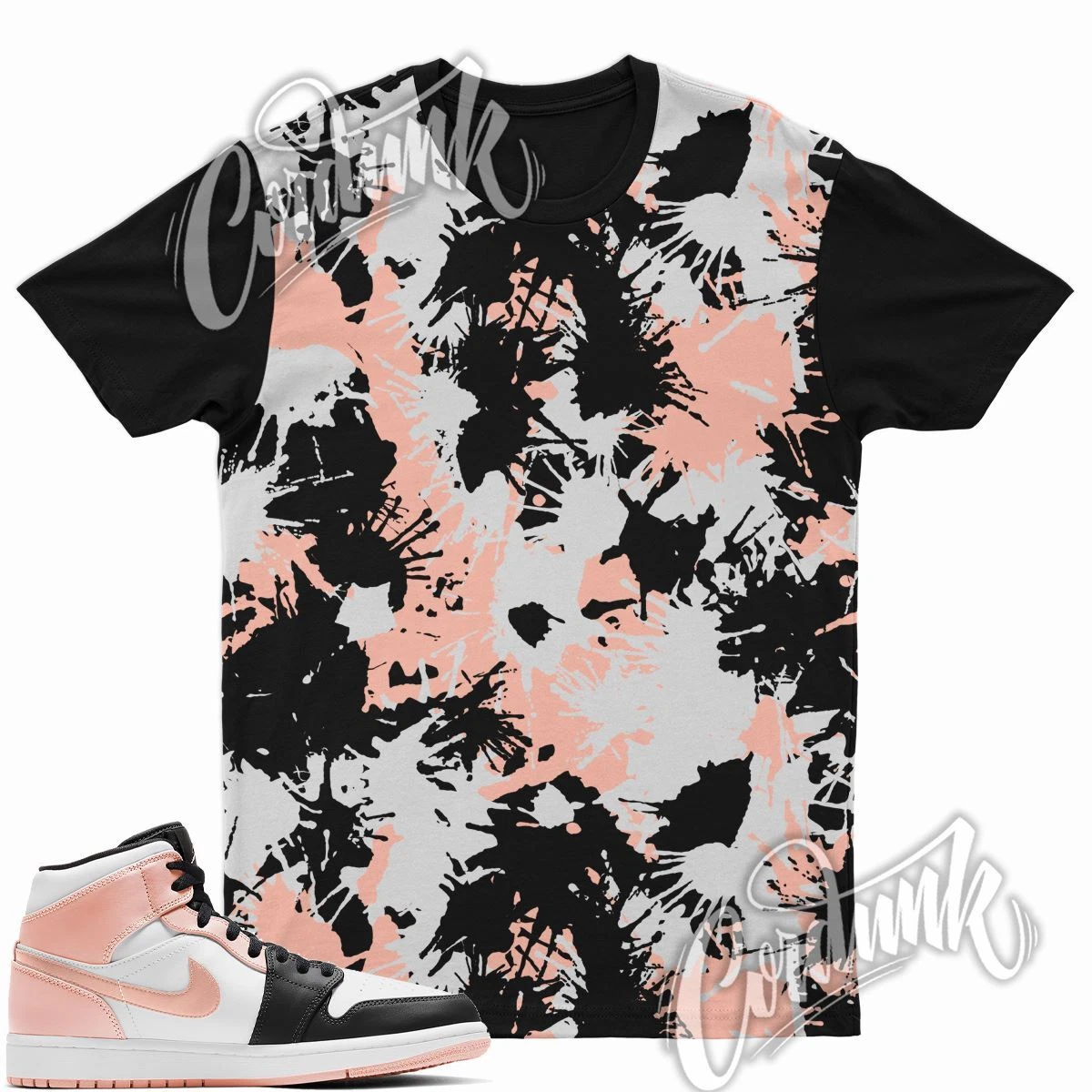 AO SPLAT T Shirt for J1 1 Crimson Tint Pink Arctic Orange Dunk