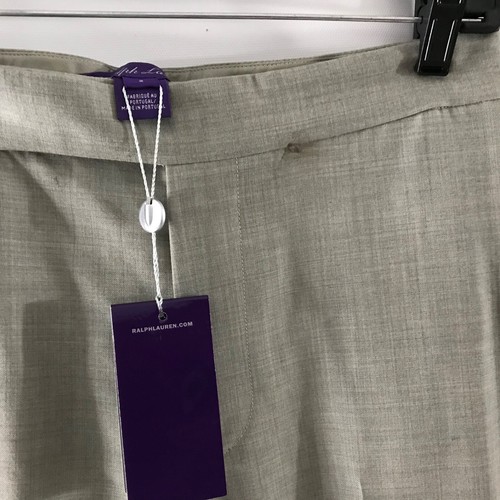 Pantalón de sarga de lana beige 290817118001 para mujer Ralph Lauren etiqueta púrpura - Imagen 3 de 10