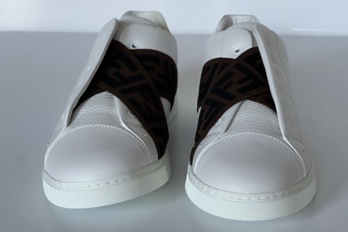 Fendi FF Logo Calf Leather White Sneakers 10 US (9 Fendi) 7E1198 Italy NIB $770 - Picture 2 of 16
