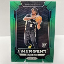 Stephon Castle Rookie RC Green Emergent ROY Spurs-2024-25 NBA Panini Prizm
